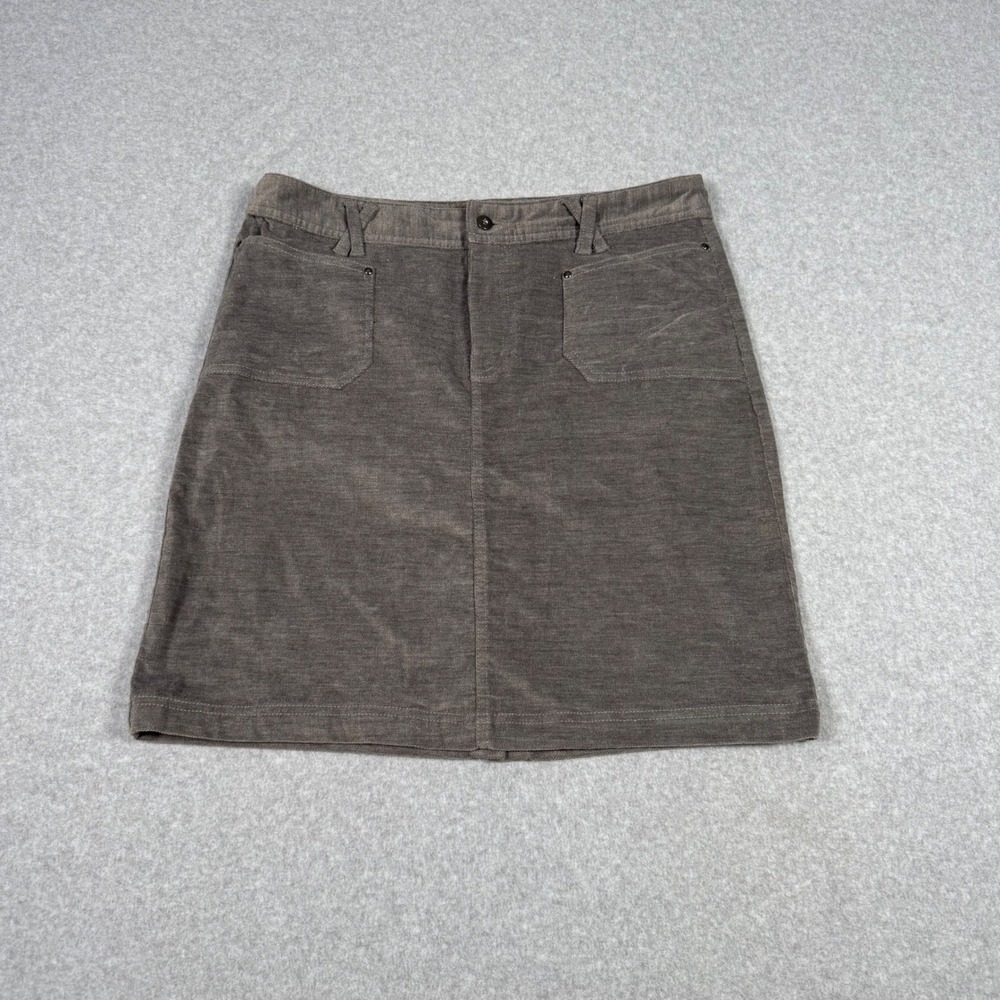 Merrell Womens Gray Corduroy Hiking Gorpcore Skirt Size 10 Outdoor Casual